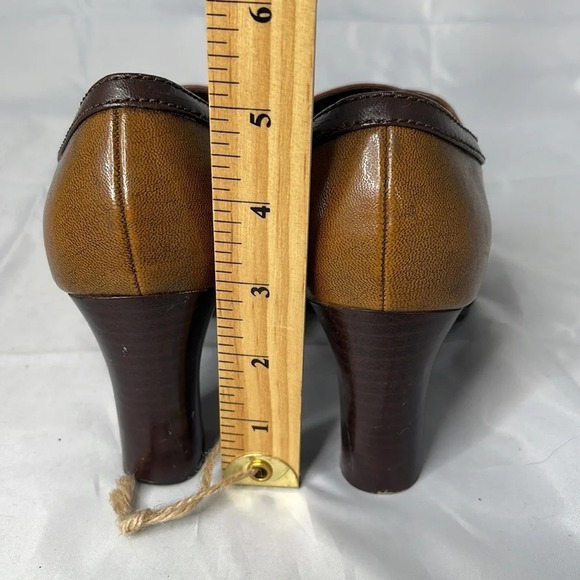 5/$25 Y2K Brown Patchwork Booties Faux Leather Square Toe Size 7.5 *As Is* - Picture 9 of 11